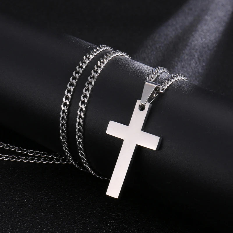 Kreuz Halskette Edelstahl Pendant Necklace