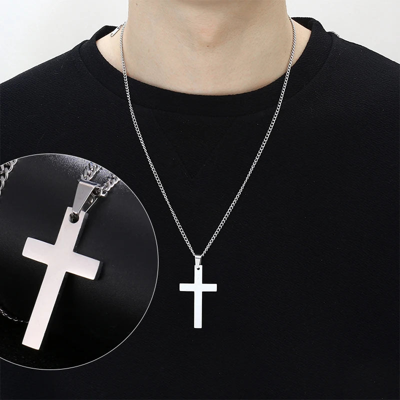 Kreuz Halskette Edelstahl Pendant Necklace