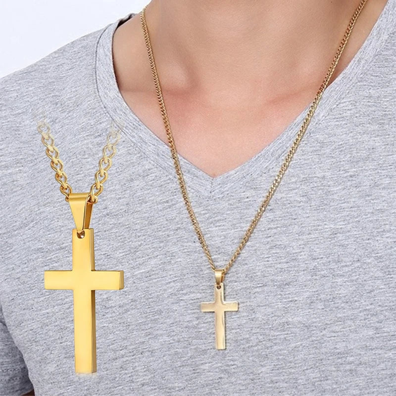 Kreuz Halskette Edelstahl Pendant Necklace