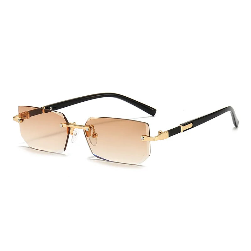 Rahmenlose Sonnenbrille Premium Rectangle Shades