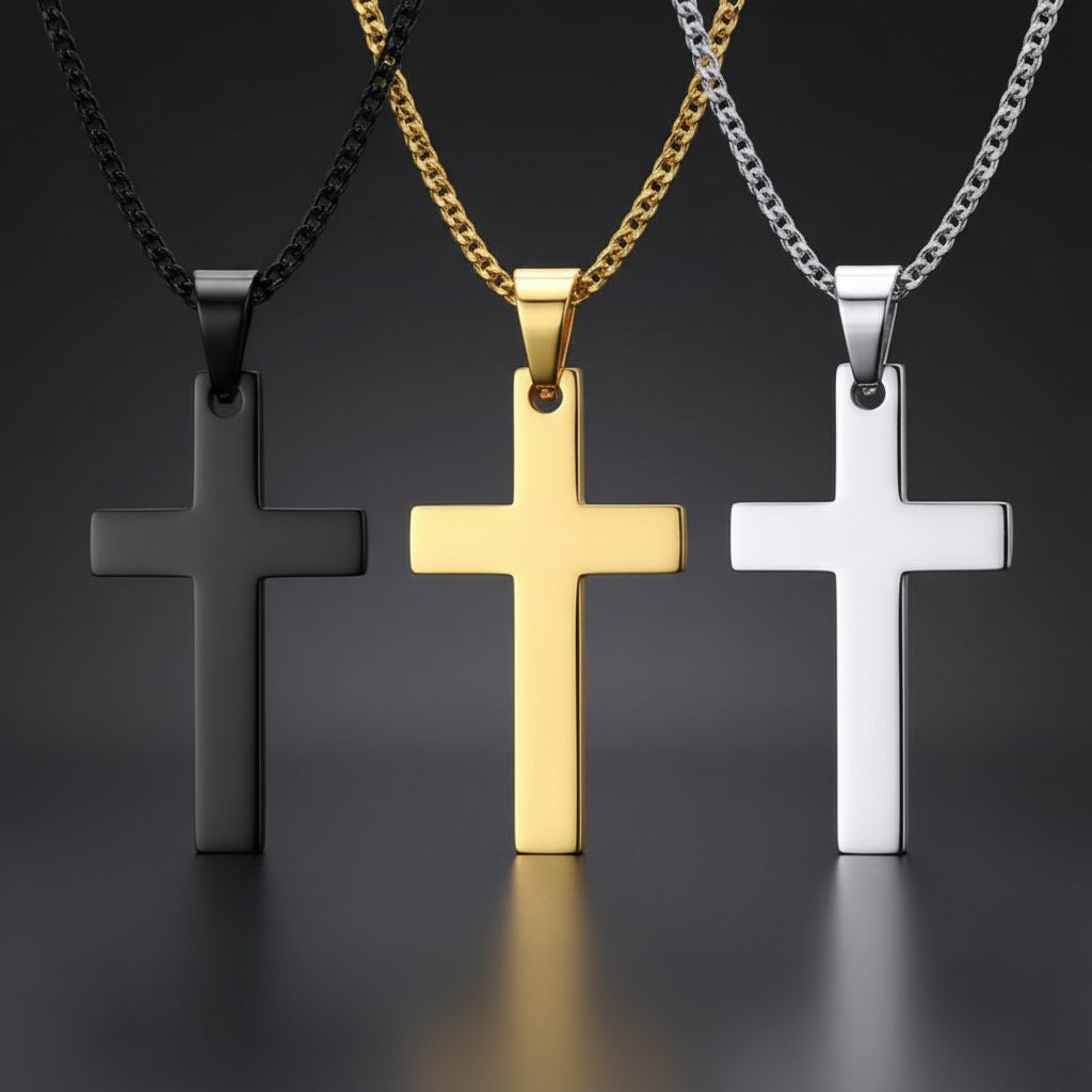 Kreuz Halskette Edelstahl Pendant Necklace