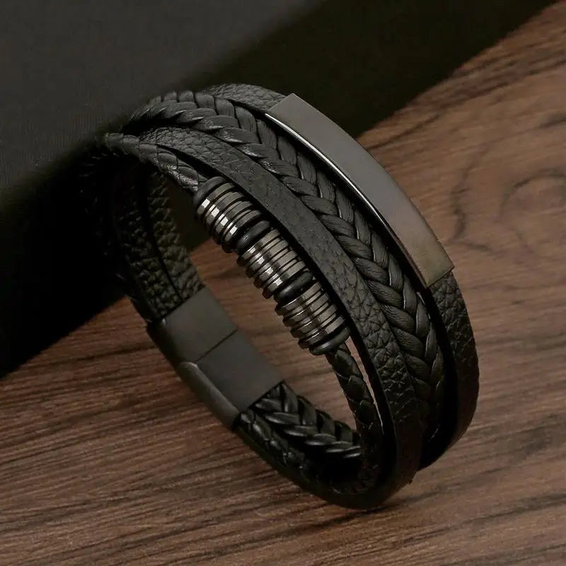 Leder Armband Multi-Layer Men's Bracelet
